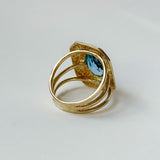 Blue Topaz Cocktail Ring