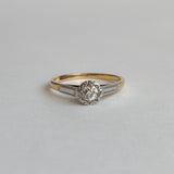 Deco Diamond Starbust Ring