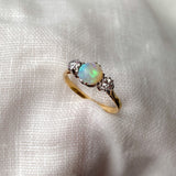 Opal Deco Trilogy Ring