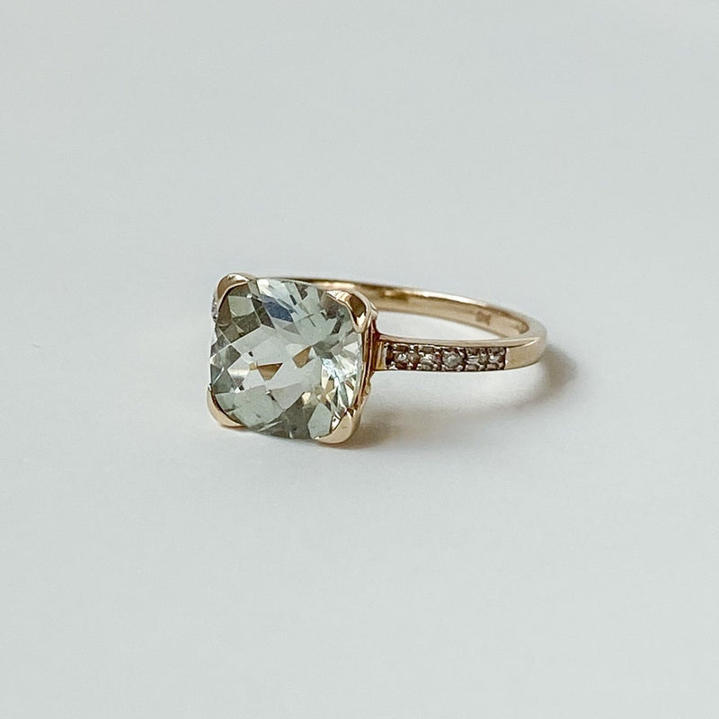 Green Amethyst Cocktail Ring