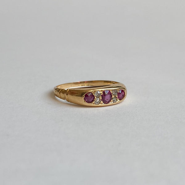 Ruby & Diamond Gypsy Ring
