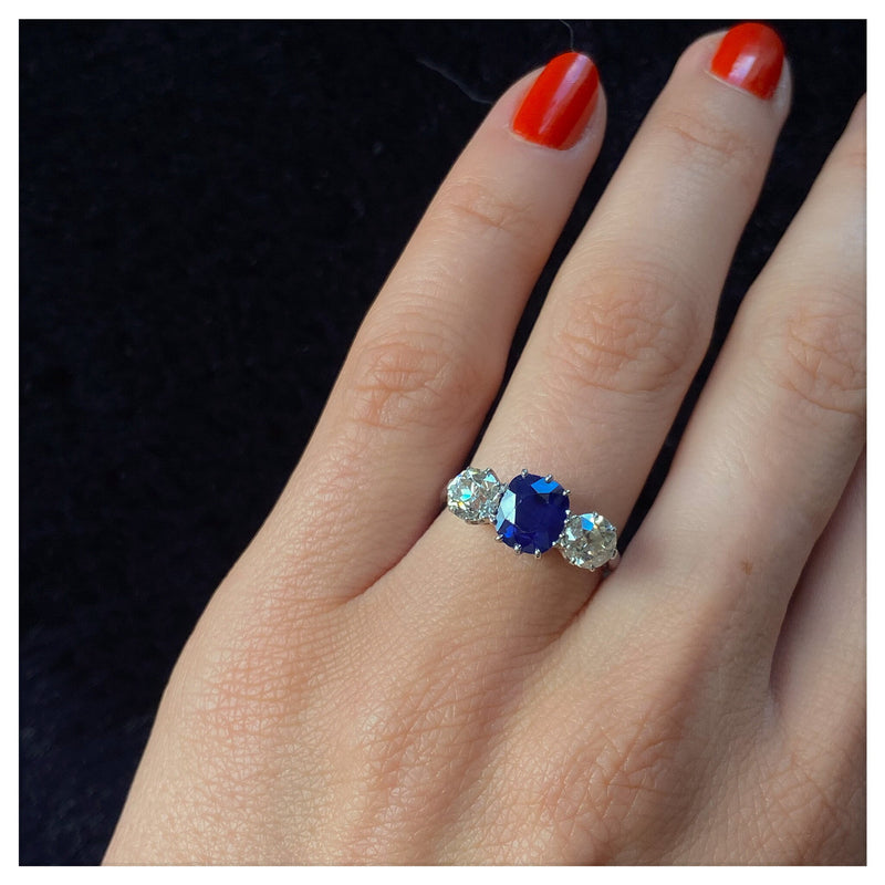 Grande Sapphire Trilogy Ring