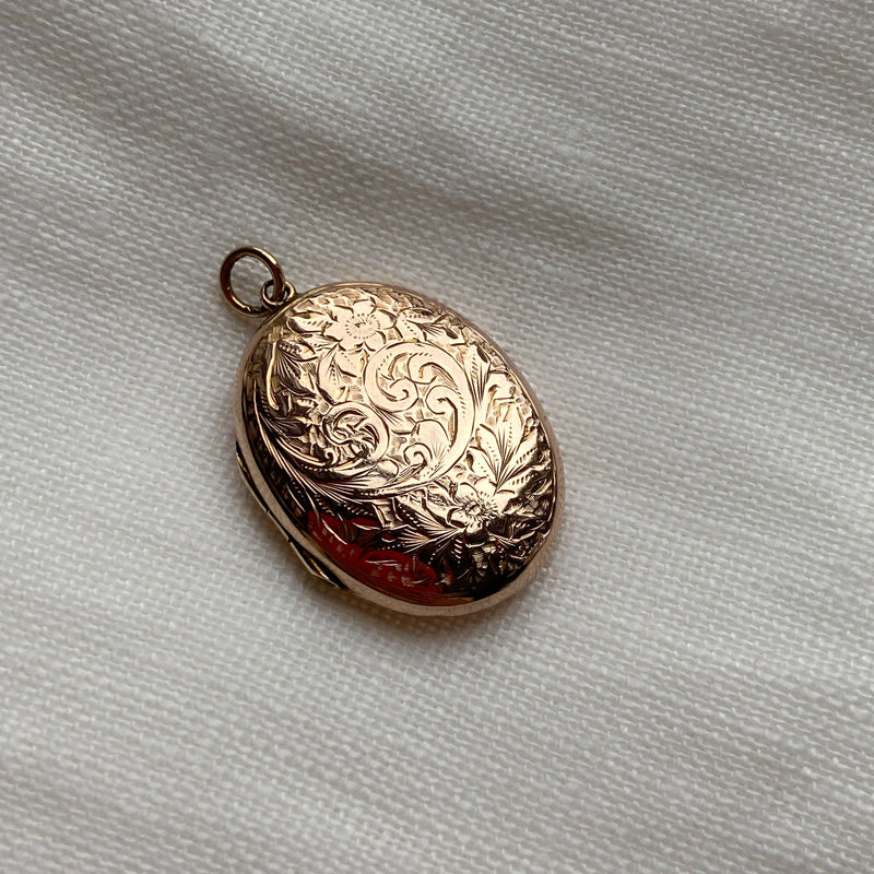 Edwardian Etched Locket