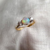 Opal Deco Trilogy Ring