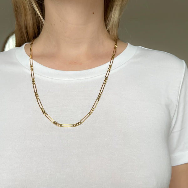 Vintage Elongated Figaro Necklace