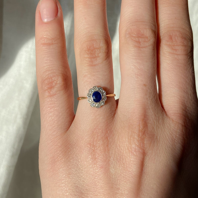 Art Deco Sapphire Kate Ring