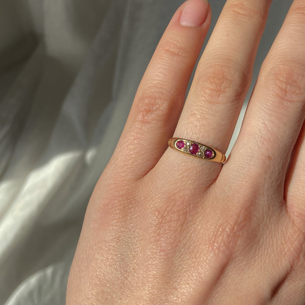 Ruby & Diamond Gypsy Ring