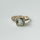 Green Amethyst Cocktail Ring