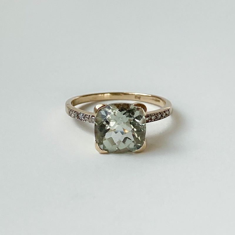 Green Amethyst Cocktail Ring