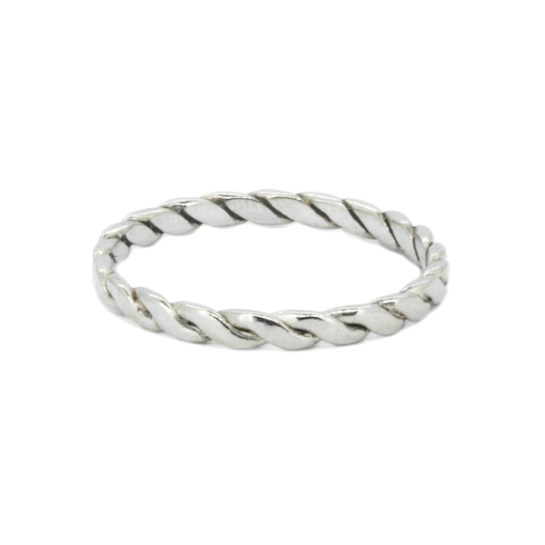 White Gold Twist Ring