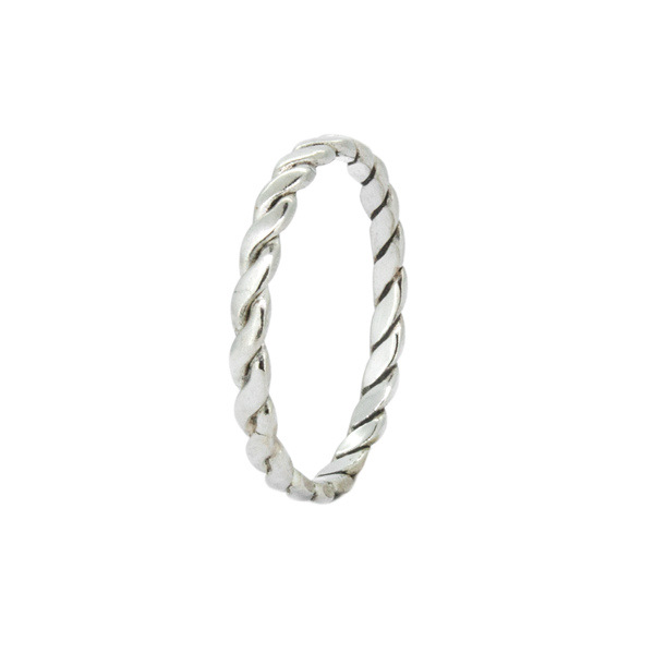 White Gold Twist Ring