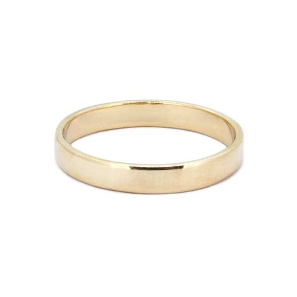 Modern Wedding Ring - 3mm Polished Finish