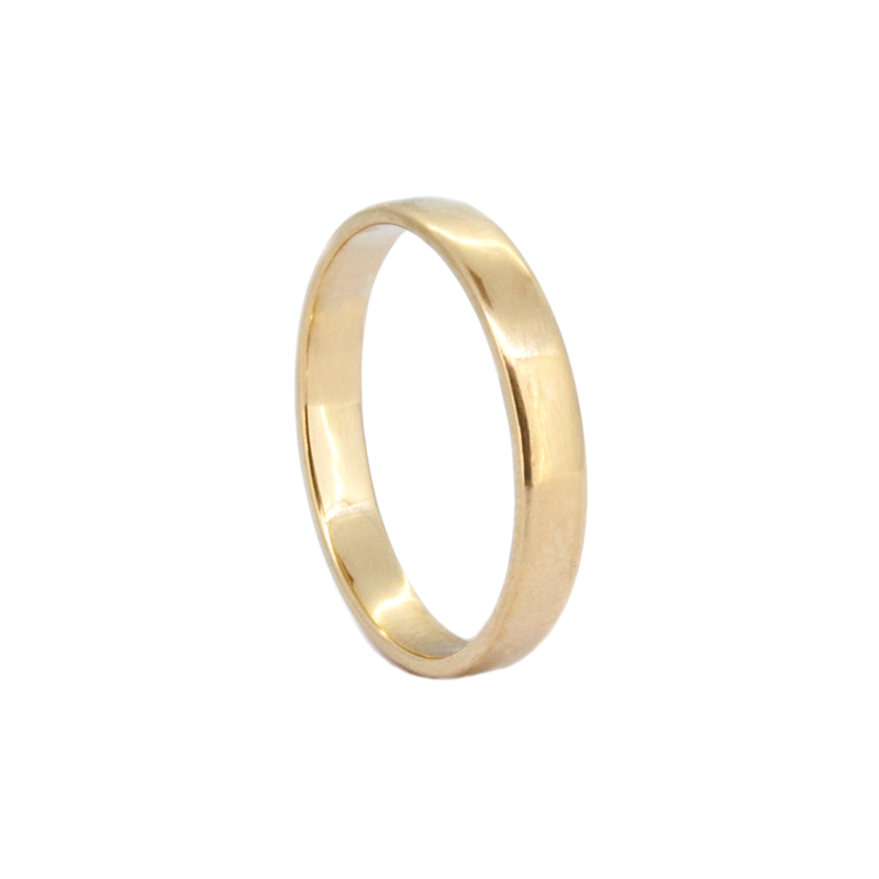 Modern Wedding Ring - 2mm Polished Finish