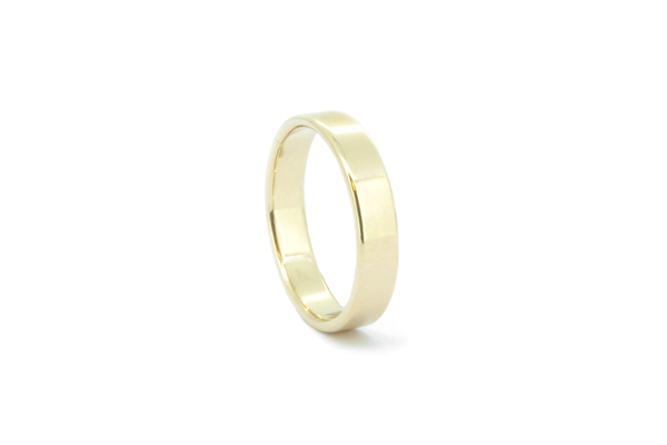 Modern Men's Wedding Ring - 4mm