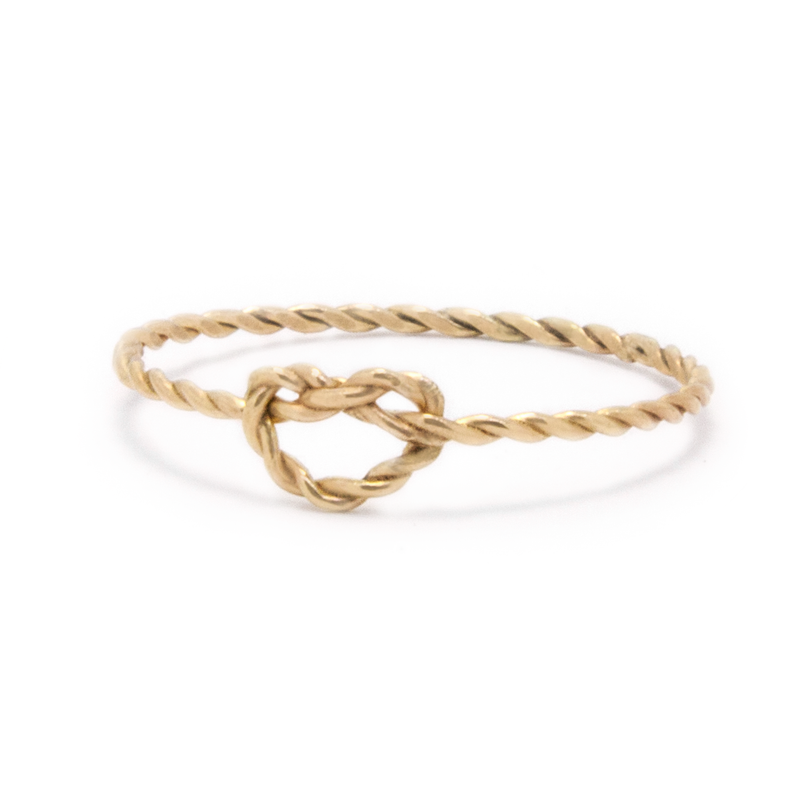 9ct Gold Rope Love Knot Ring