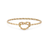 9ct Gold Rope Love Knot Ring