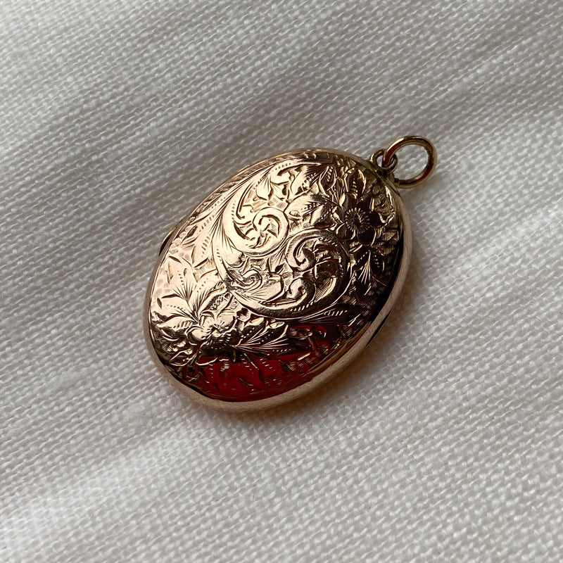 Edwardian Etched Locket