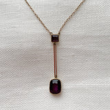 Amethyst Lavaliere Necklace