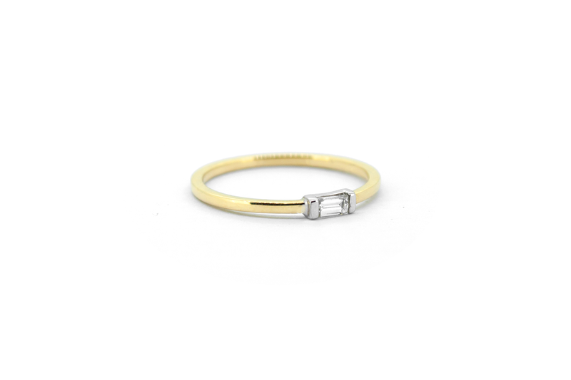 Deco Diamond Baguette Ring