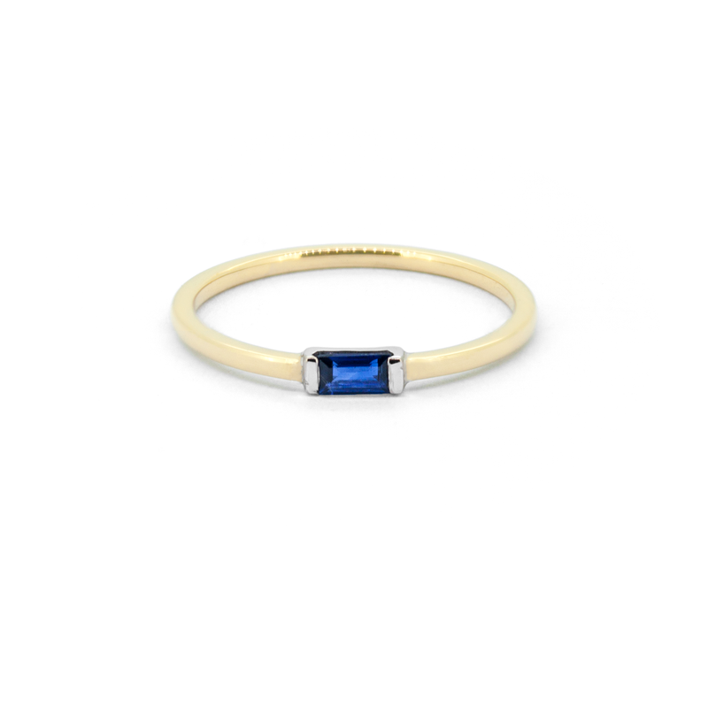 Deco Sapphire Baguette Ring