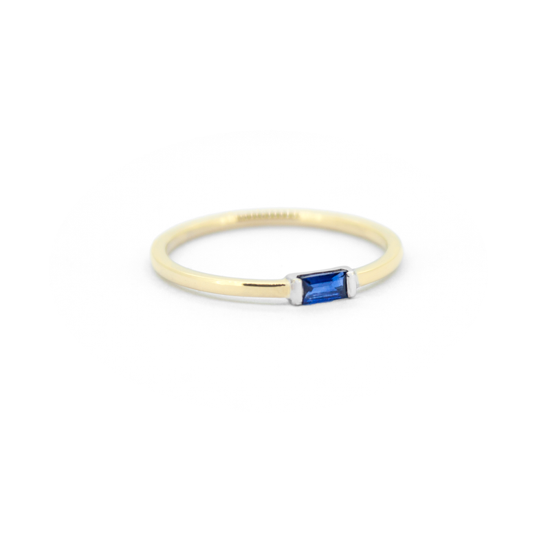 Deco Sapphire Baguette Ring