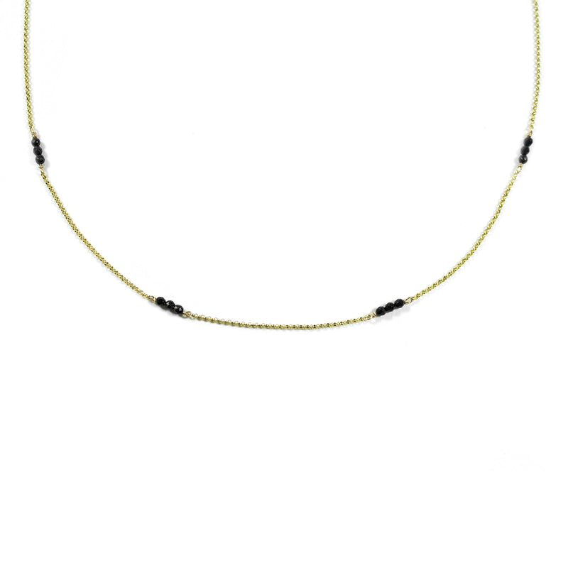 Onyx Grace Necklace - 9ct Gold