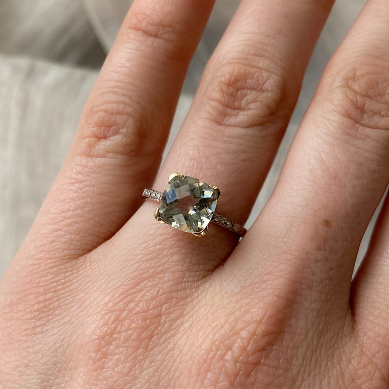 Green Amethyst Cocktail Ring
