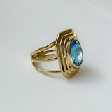 Blue Topaz Cocktail Ring