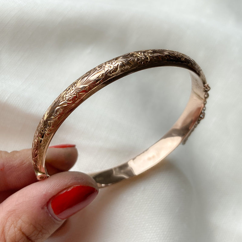 Victorian Etched Bangle