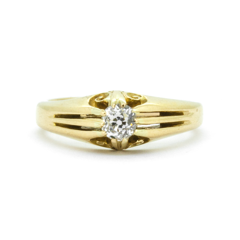 The Edwardian Carved Solitaire Ring