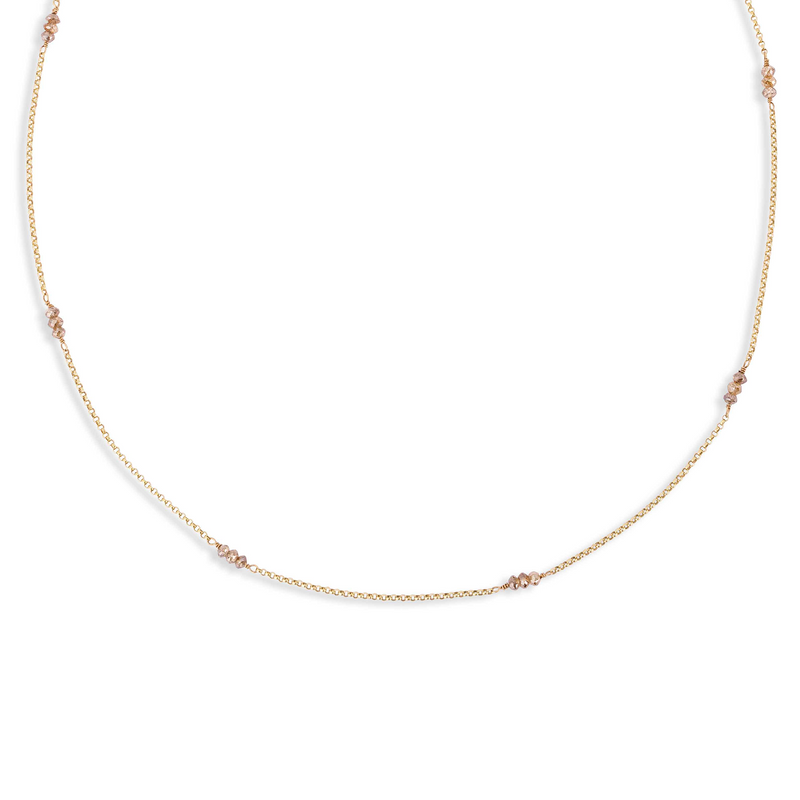 Champagne Diamond Grace Necklace