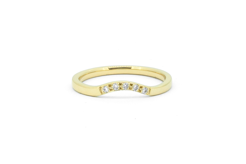 Diamond Curve Ring