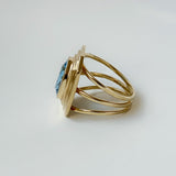 Blue Topaz Cocktail Ring