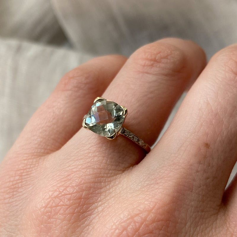 Green Amethyst Cocktail Ring