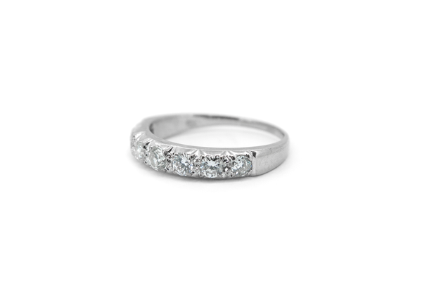 Vintage Diamond Half Hoop Ring