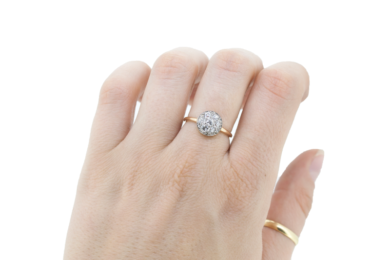 Diamond Pave Disc Ring