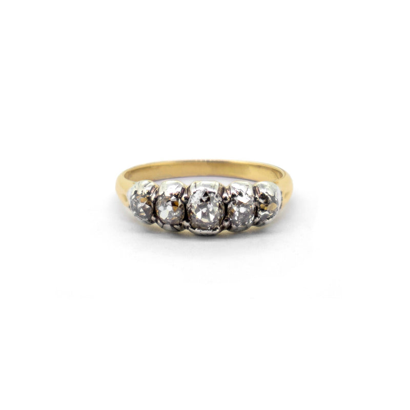 Early Victorian Diamond Half Hoop Ring