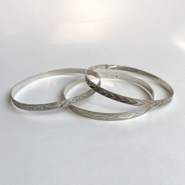 Vintage Etched Bangles