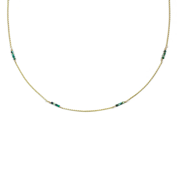 Natural Turquoise Grace Necklace - 9ct Gold