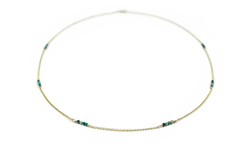 Natural Turquoise Grace Necklace - 9ct Gold