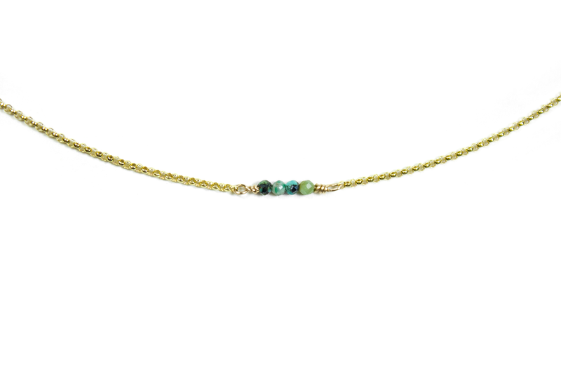 Natural Turquoise Grace Bracelet - 9ct Gold