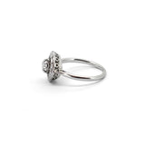 French Deco Halo Ring