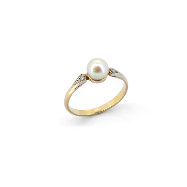 French Deco Pearl Ring