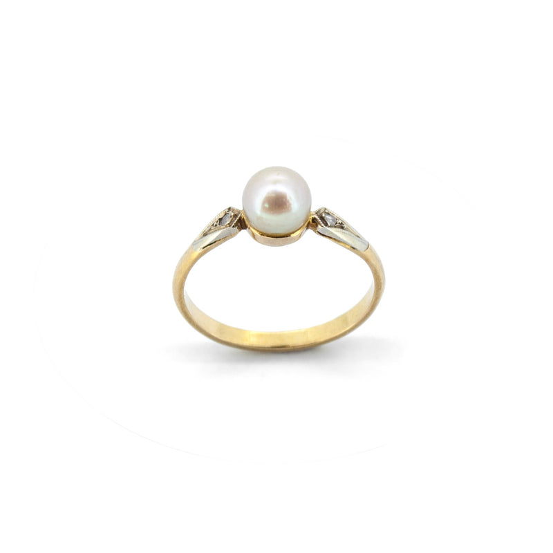French Deco Pearl Ring