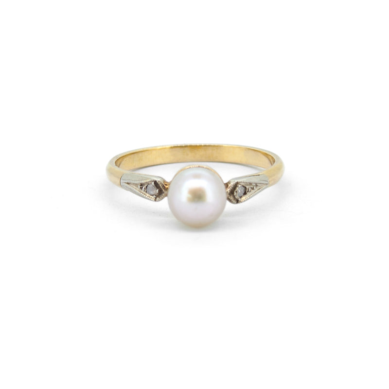 French Deco Pearl Ring