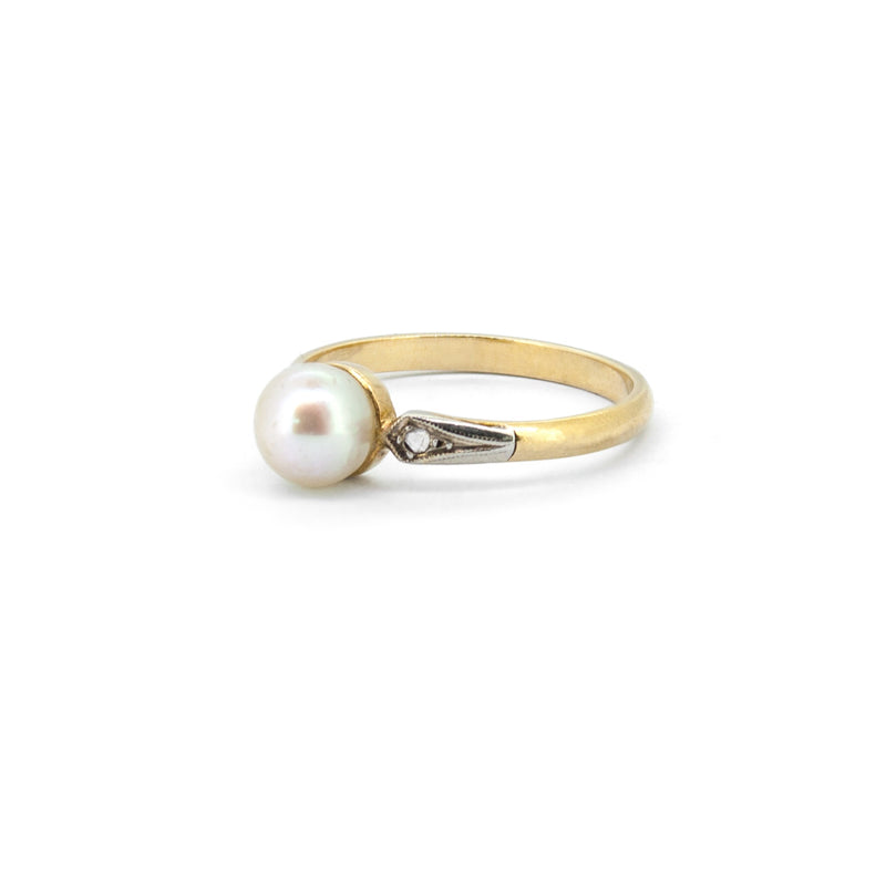 French Deco Pearl Ring