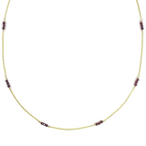 Garnet Grace Necklace - 9ct Gold