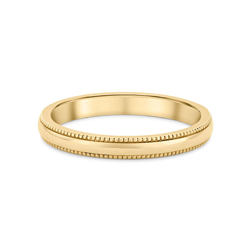 Millgrain Wedding Ring - 2.5mm