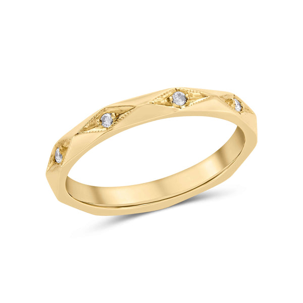 Diamond Facet Ring