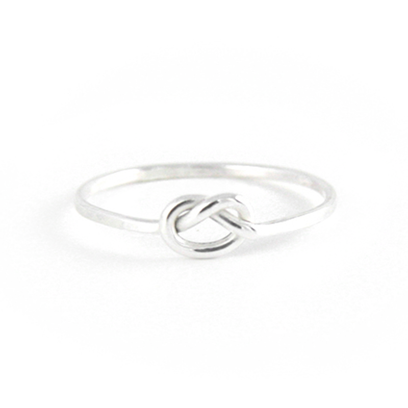 Sterling silver 2025 love knot ring